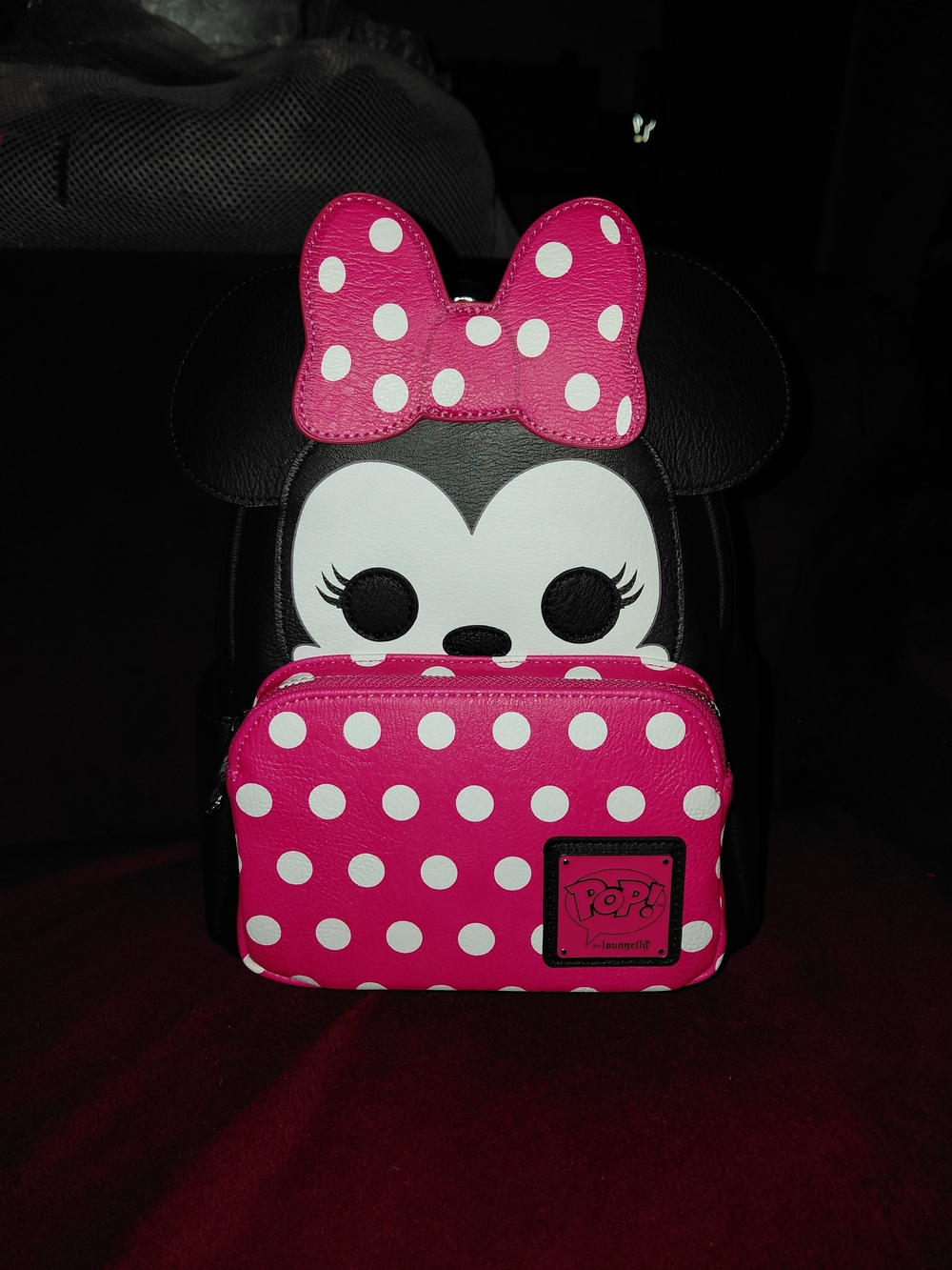 Loungefly Minnie Mouse Pink Polka Dot Mini Backpack